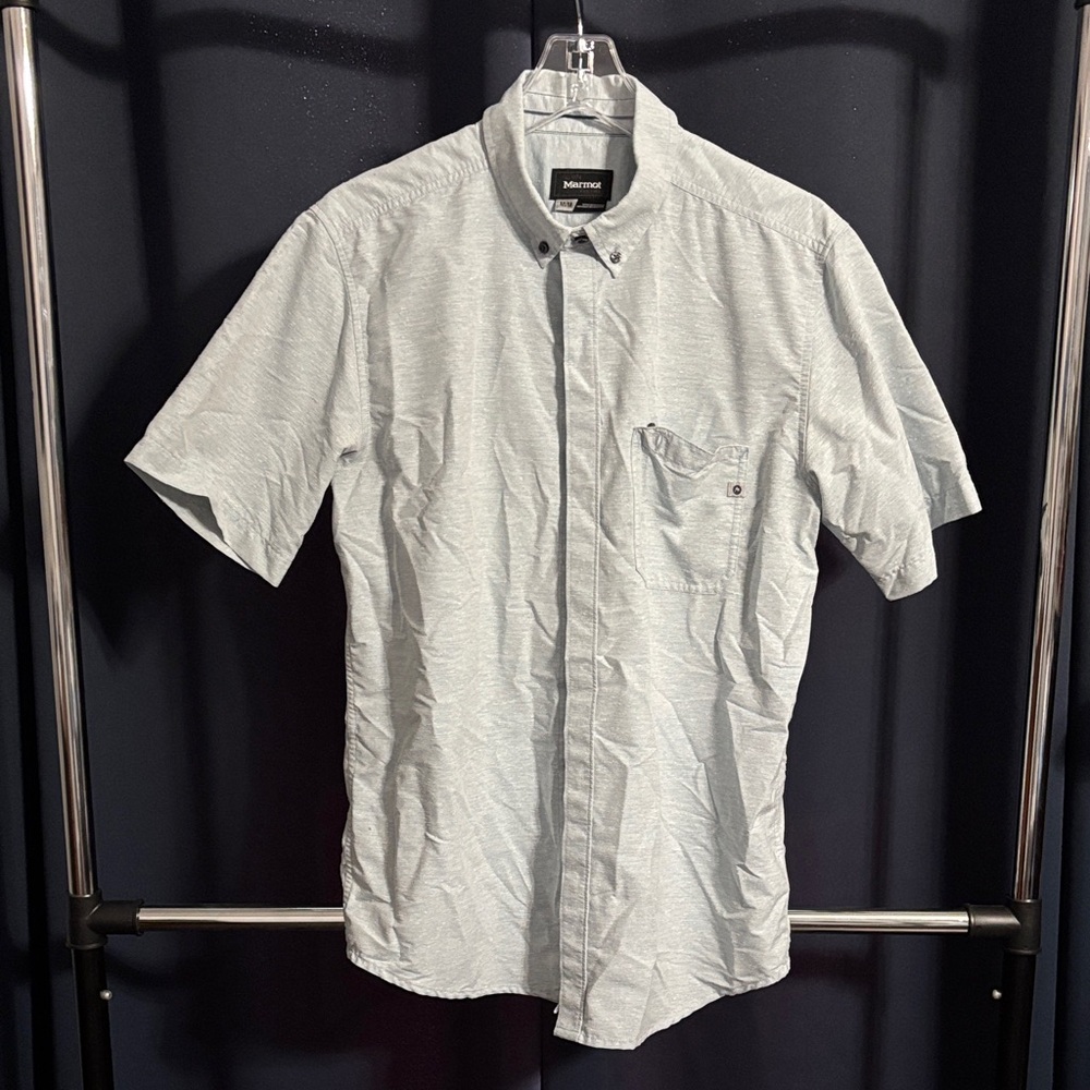 Marmot Men's Light Gray Casual Button Down Shirt
